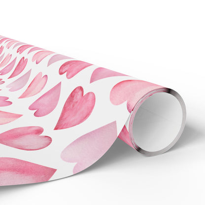 Shades of Pink Heart Wrapping Paper — Coquette Gift Wrap