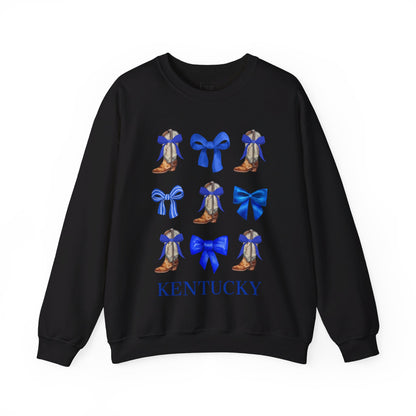 Kentucky Wildcats Coquette Cowgirl Boots & Bows Sweater