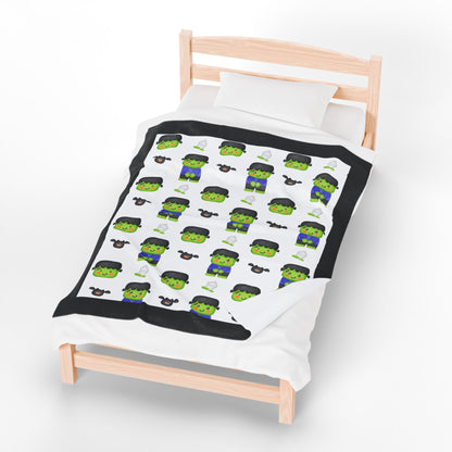 Halloween; Frankenstein & Bats Blanket