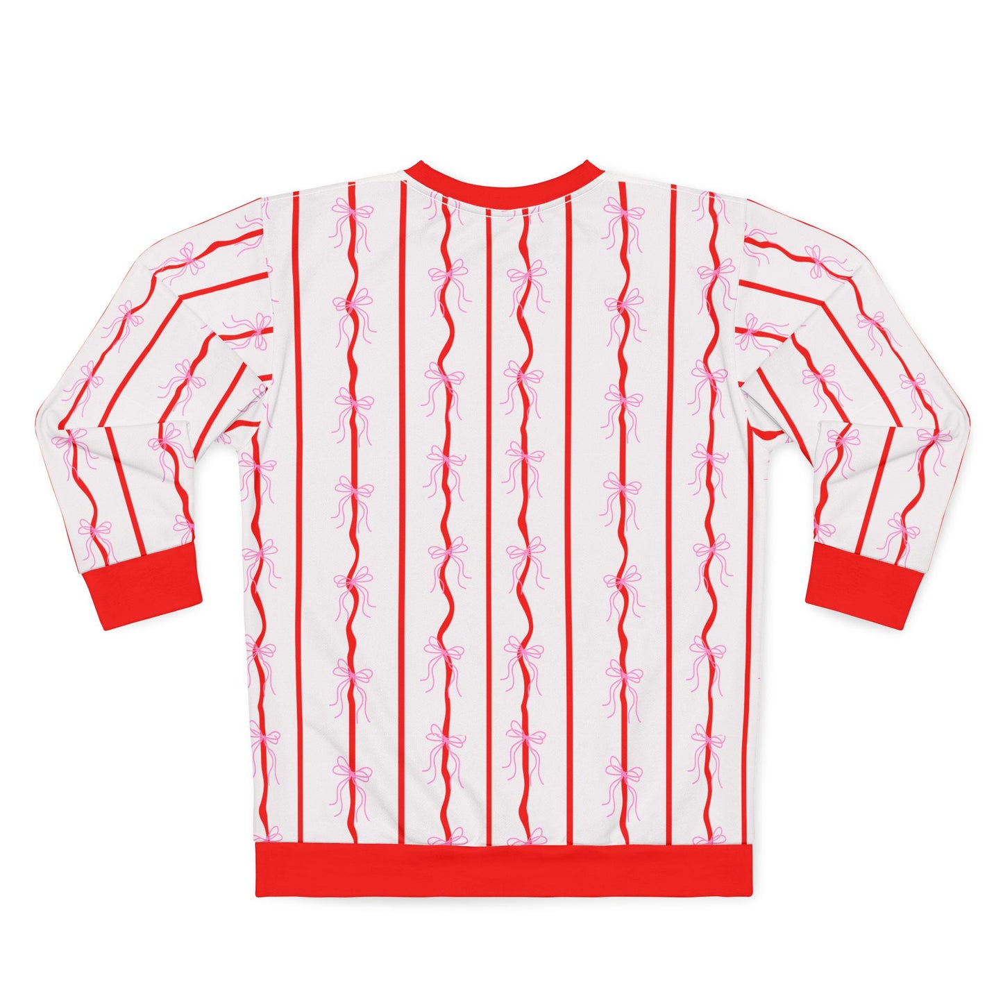 "I Need A Coke" Bows & Stripes Sweatshirt — Cute Soda Logo All-Over Print