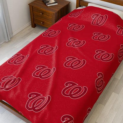 Cozy Velveteen Microfiber WEST JESSAMINE Blanket for Home Decor, Perfect for Gifting, Sports Fans, Game Day, Cozy Evenings, Home Accent