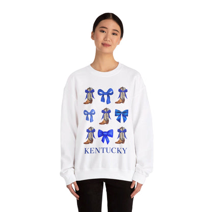Kentucky Wildcats Coquette Cowgirl Boots & Bows Sweater