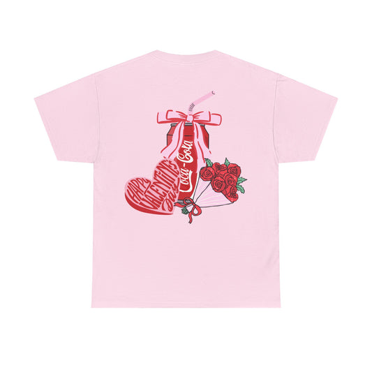 Valentines Day Coca Cola and Bows - Soda Shirt - Front & Back