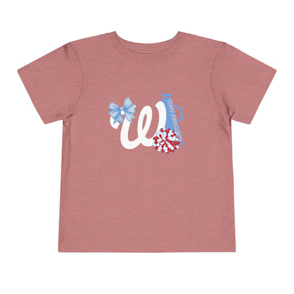 Toddler; West Jessamine Coquette W Logo with Bow; Let's Go Colts - Unisex T-shirt