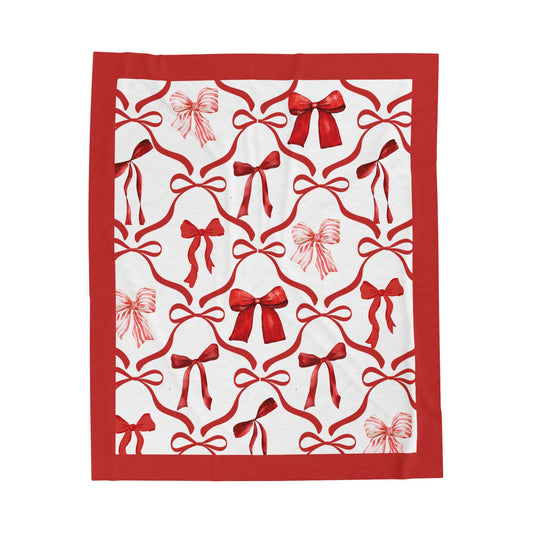 Red Bow Coquette Blanket
