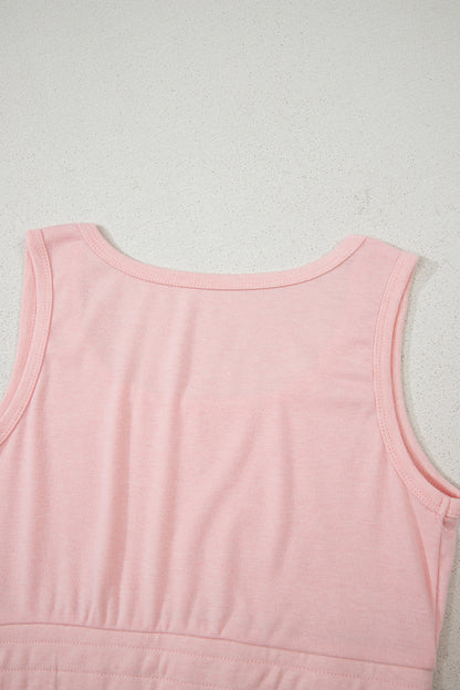 Light Pink 3 Pcs Crop Tank Top Shorts with Cardigan Lounge Set