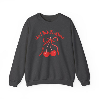 So This Is Love Cherry Bow Sweatshirt