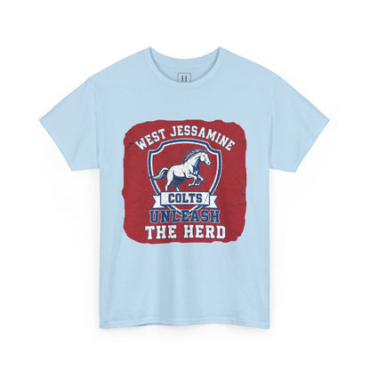 West Jessamine Colts - Unleash The Herd - Red BG Unisex Shirt
