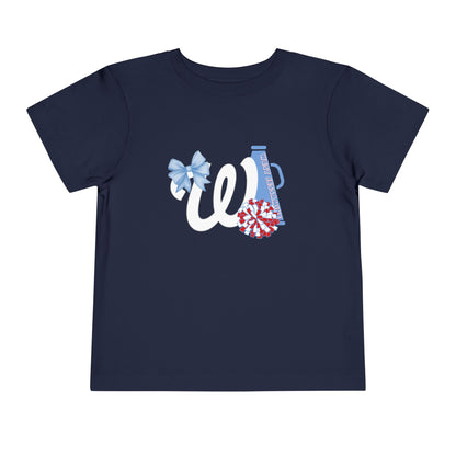 Toddler; West Jessamine Coquette W Logo with Bow; Let's Go Colts - Unisex T-shirt