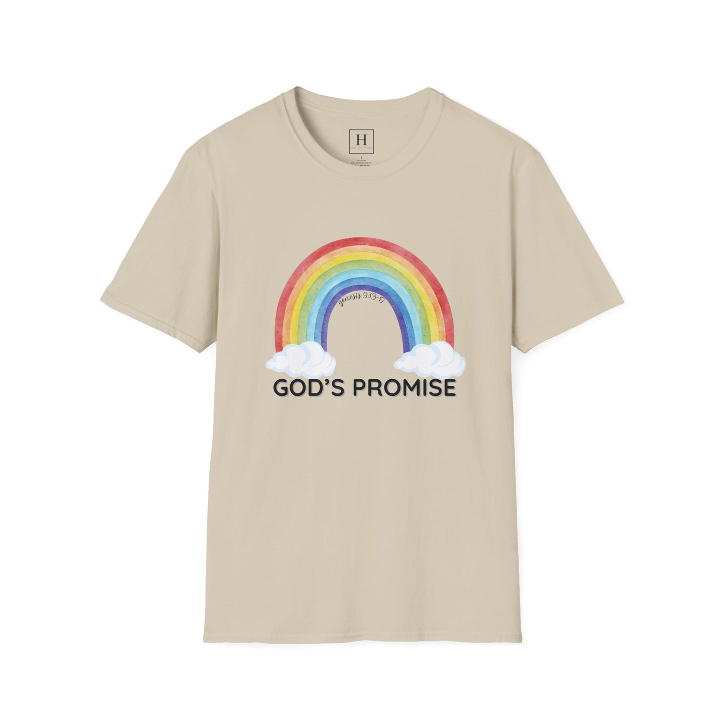 Rainbow God's Promise Genesis 13 Christian T-shirt