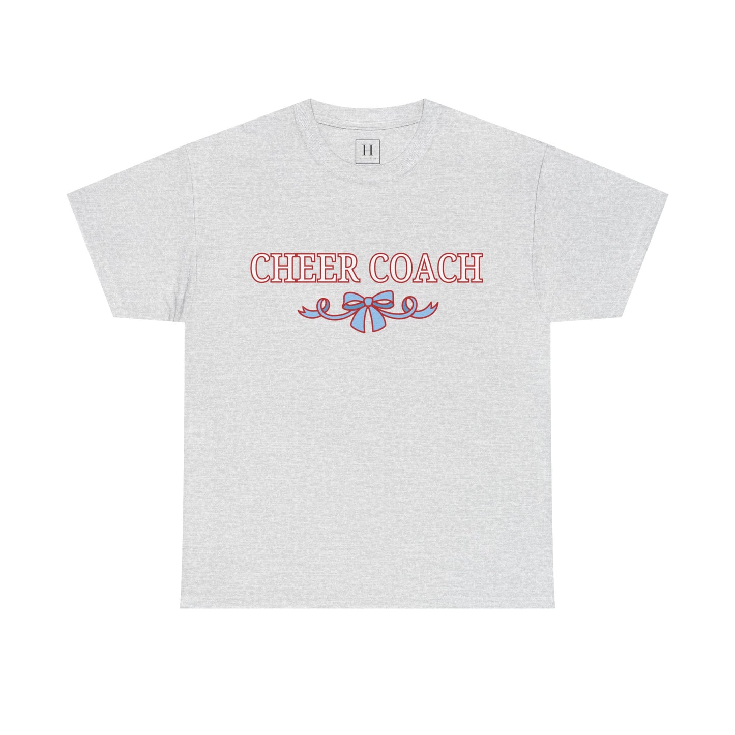 Cheer Coach (RED) Coquette Bow Unisex Heavy Cotton Tee