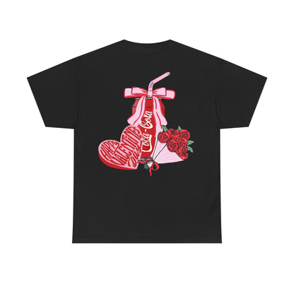 Valentines Day Coca Cola and Bows - Soda Shirt - Front & Back