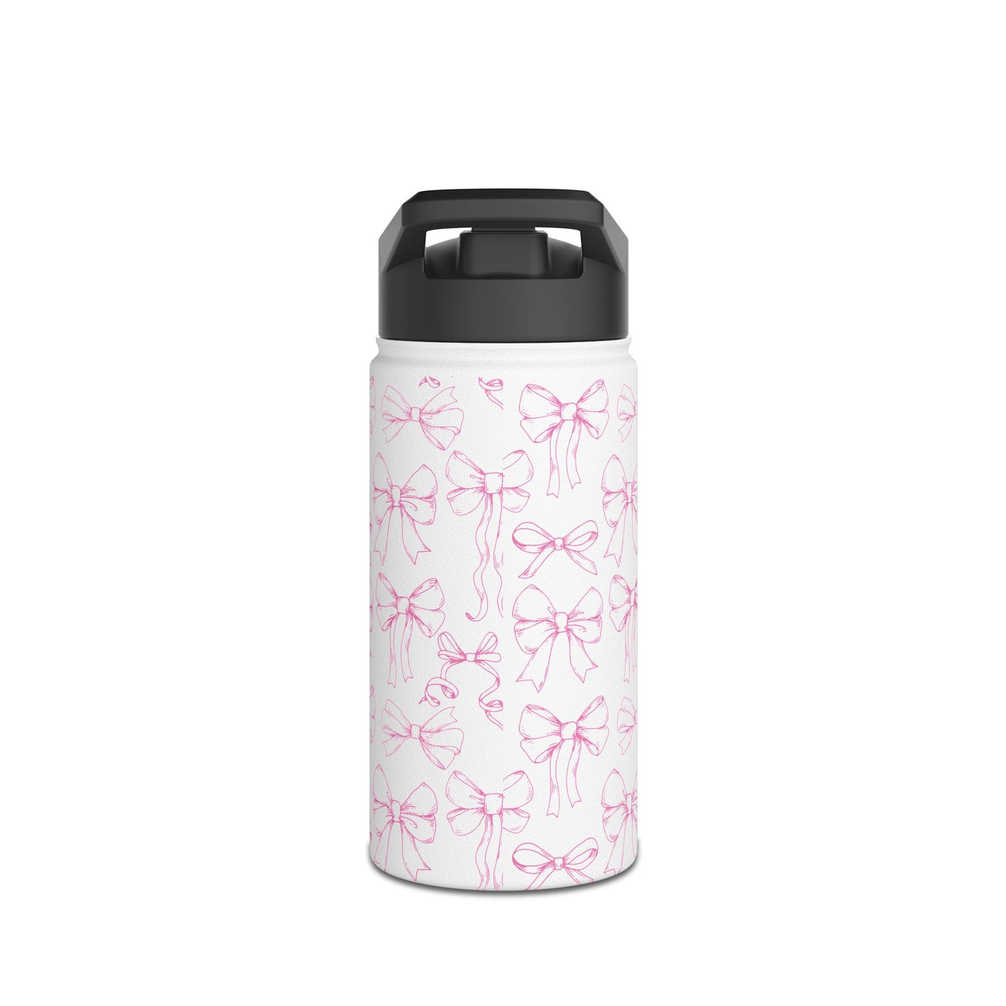 Pink Bow Pattern Stainless Insulated Water Bottle