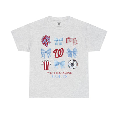 Soccer Coquette Bows Unisex Tee - West Jessamine