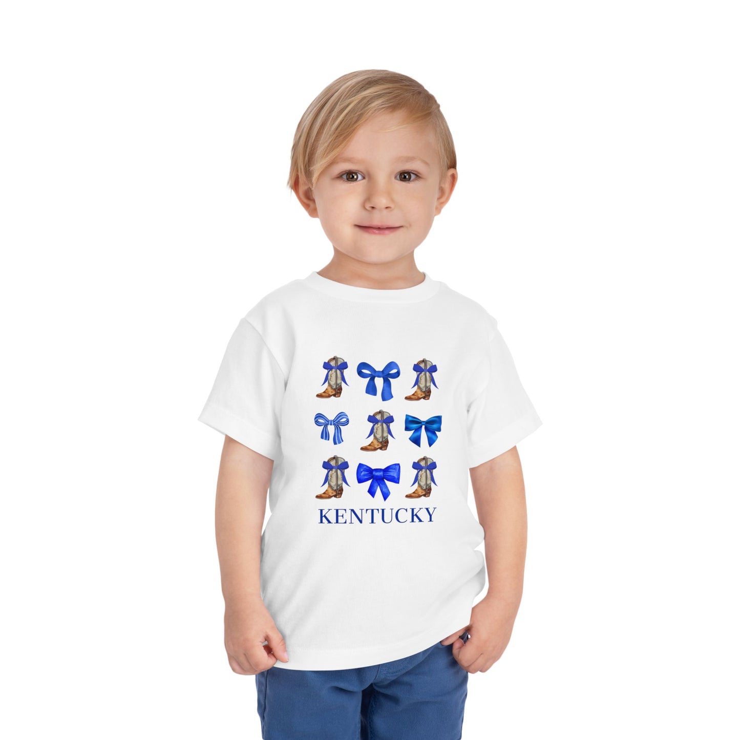 Toddler Kentucky Wildcats Coquette Bow and Cowgirl Boots Shirt