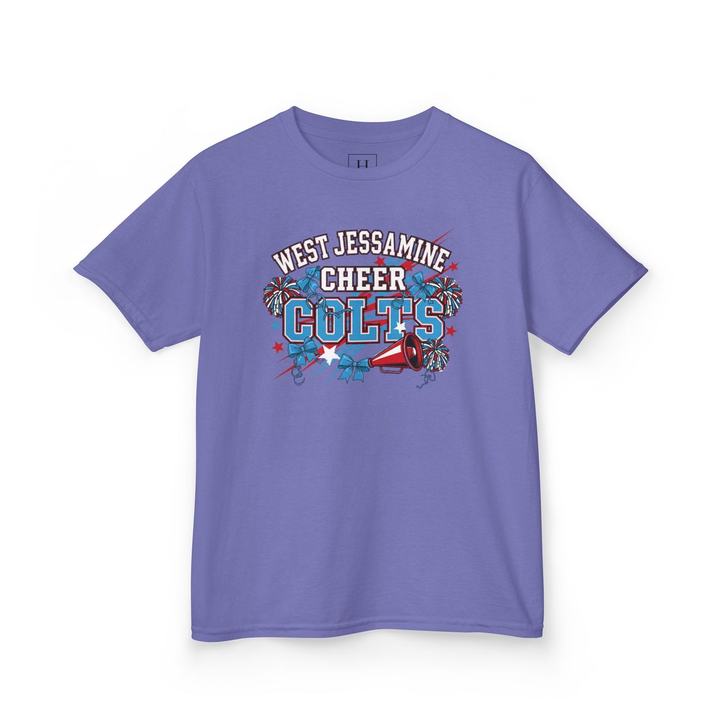 YOUTH - - West Jessamine Cheer COLTS - Poms, Bows, Stars - Unisex Shirt