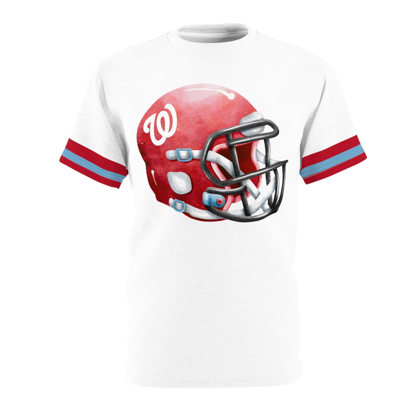 West Jess Football Helmet Striped-Sleeve Unisex T-Shirt