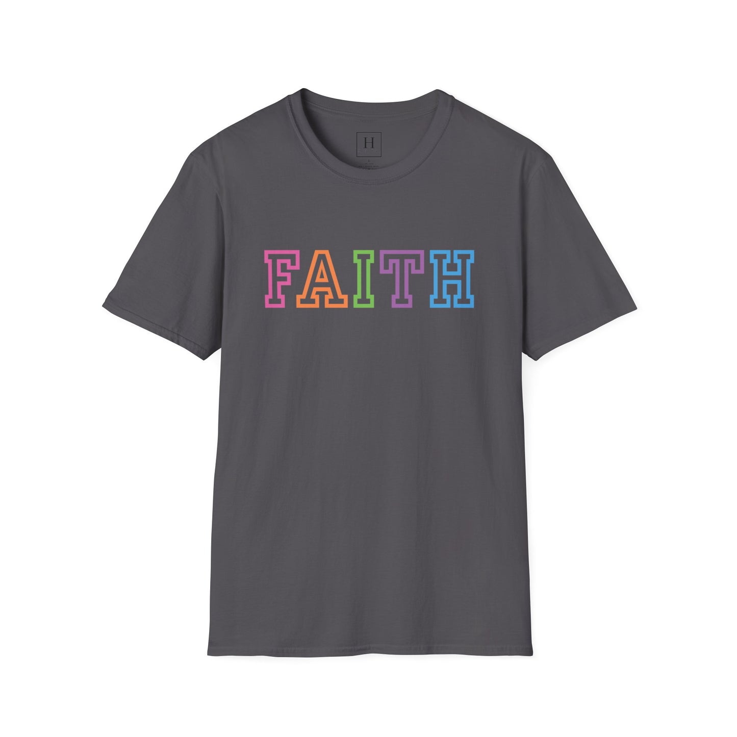 Bright Rainbow Color Faith Christian T-shirt