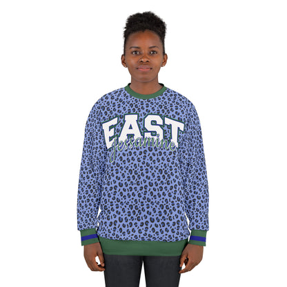 East Jessamine Blue Cheetah Print Sweatshirt — AOP Pullover