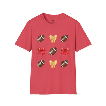 Bows & Football T-Shirt (Front Only)