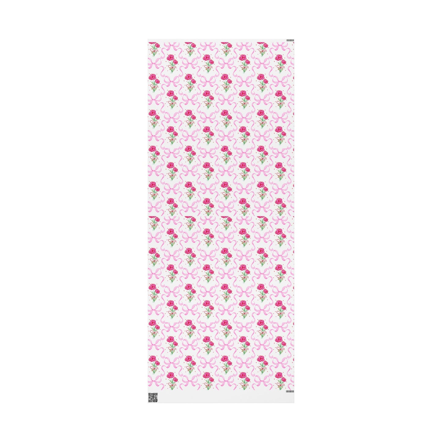 Pink Bows & Flower Wrapping Paper — Coquette Gift Wrap
