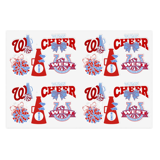 WJMS CHEER STICKERS (20 total)