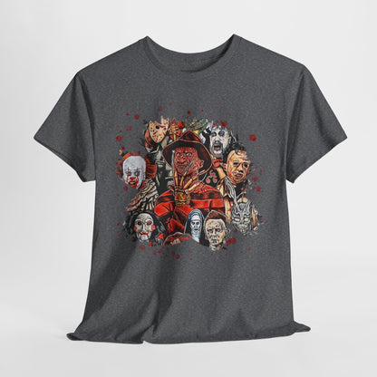 Halloween; Classic Horror Characters with Blood Splatter -- Unisex