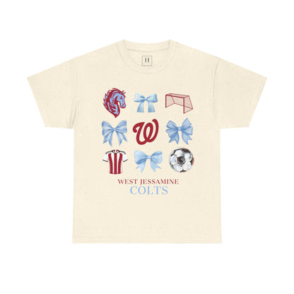 Soccer Coquette Bows Unisex Tee - West Jessamine