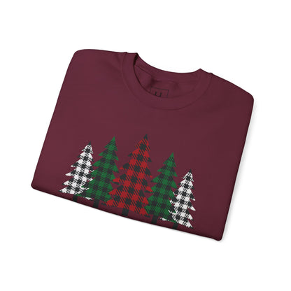 Merry Christmas Plaid Trees Sweater