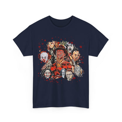 Halloween; Classic Horror Characters with Blood Splatter -- Unisex