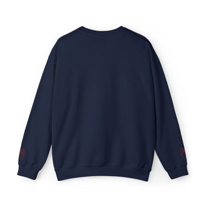 Valentine Heart 'Diet Coke' with Red Bows on Left & Right Sleeves Crewneck Sweatshirt -Embroidered