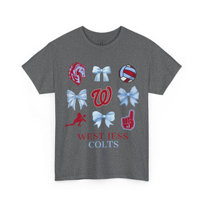 Volleyball Coquette Bows Unisex Tee - West Jessamine