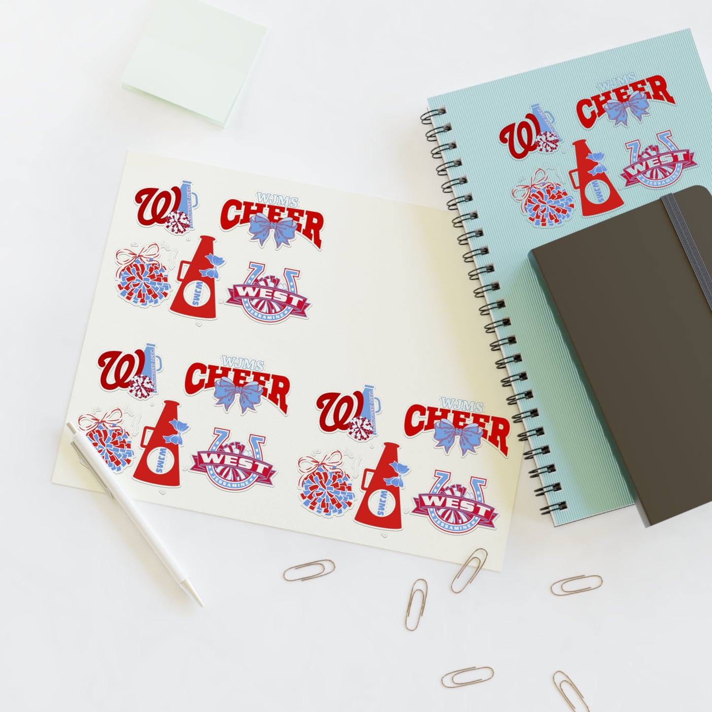 WJMS CHEER STICKERS (20 total)