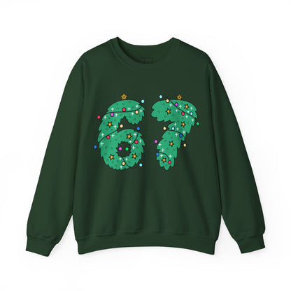 Wreath with Lights and Stars 6 7  - Christmas Sweatshirt - Unisex
