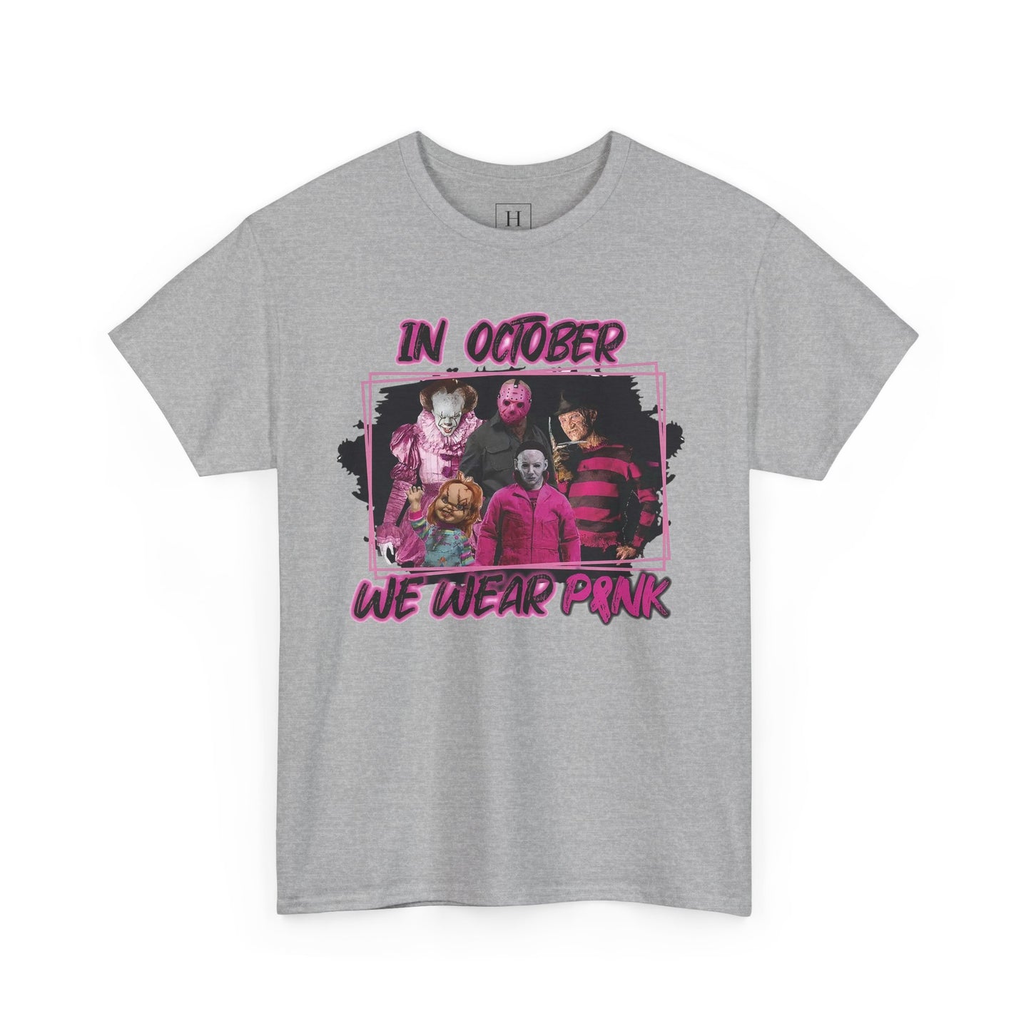 Halloween; Classic Horror Characters; Breast Cancer Awareness -- Unisex