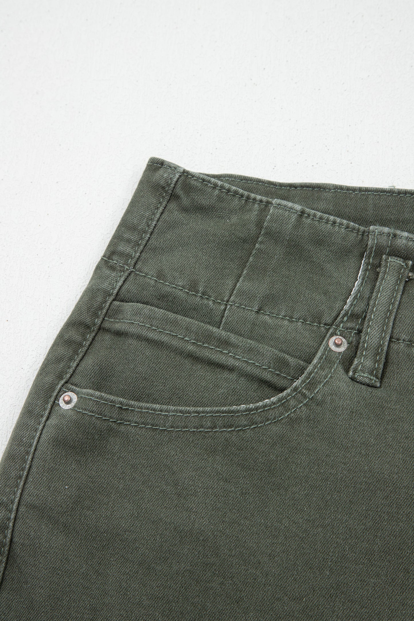 Bonbon 2-Button High Waist Flared Bottom Jeans