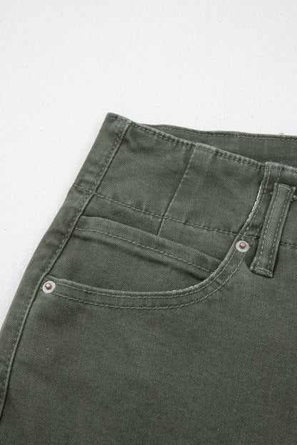 Bonbon 2-Button High Waist Flared Bottom Jeans