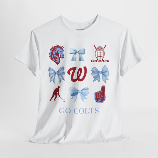 West Jessamine Colts Coquette Hockey Bows - Unisex Tee