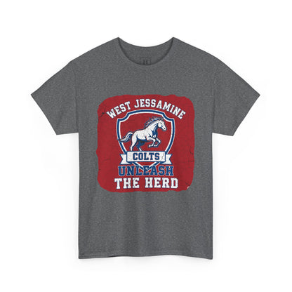 West Jessamine Colts - Unleash The Herd - Red BG Unisex Shirt