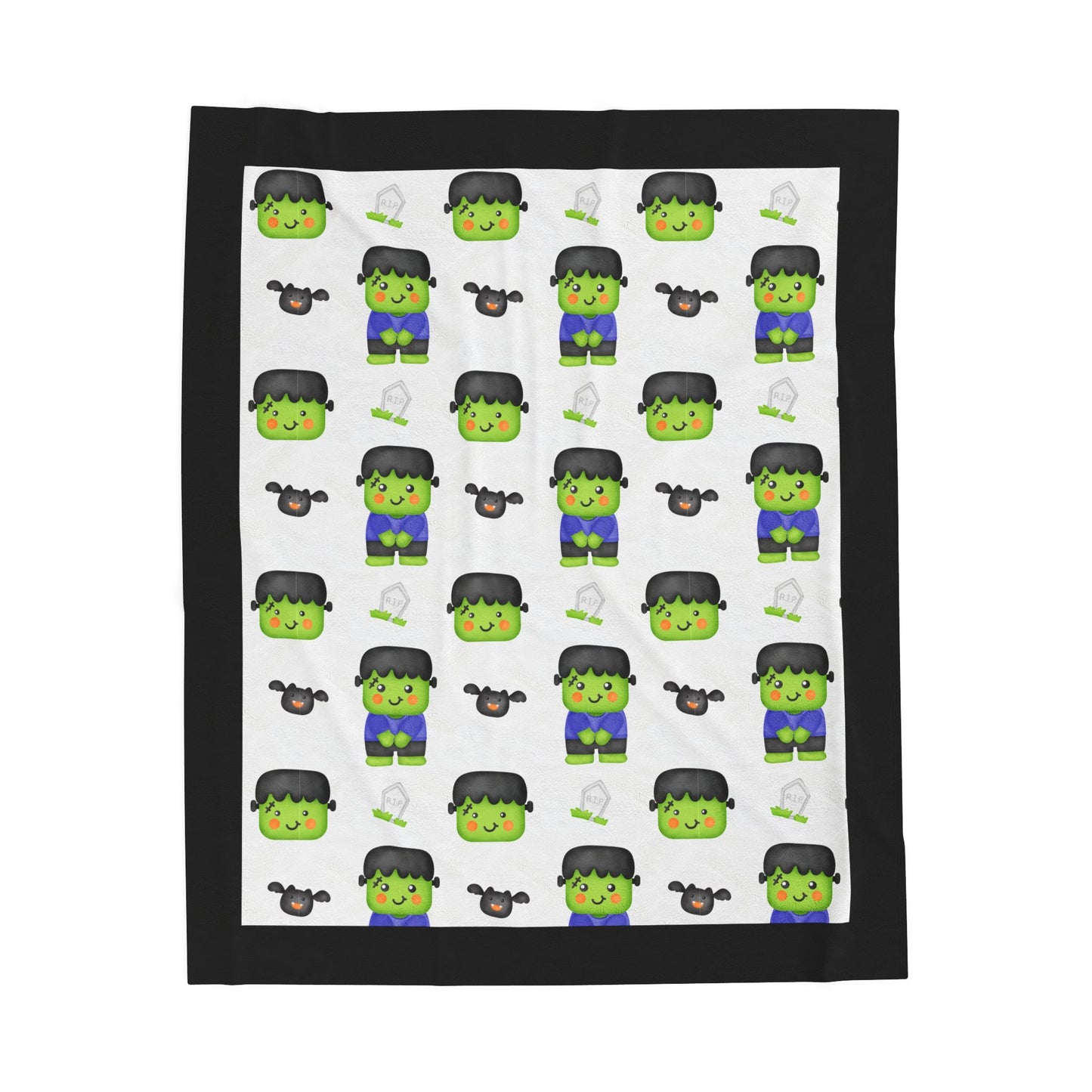Halloween; Frankenstein & Bats Blanket