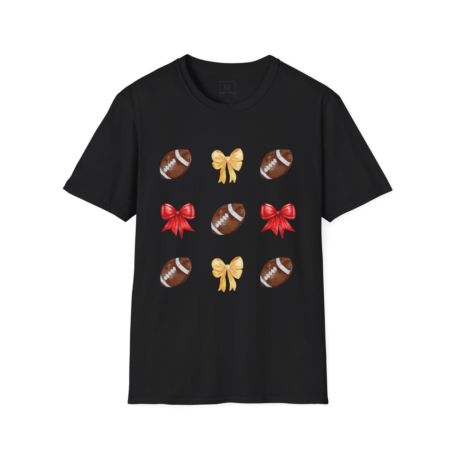 Bows & Football T-Shirt (Front Only)