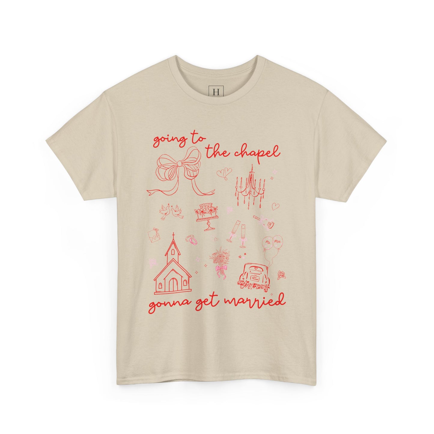 Going to the Chapel Bows & Chandelier Bridal Tee