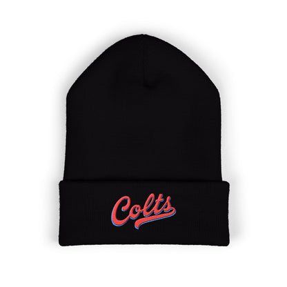 Colts Embroidered Cuffed Beanie — Classic Script Winter Hat