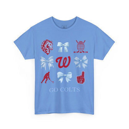 West Jessamine Colts Coquette Hockey Bows - Unisex Tee