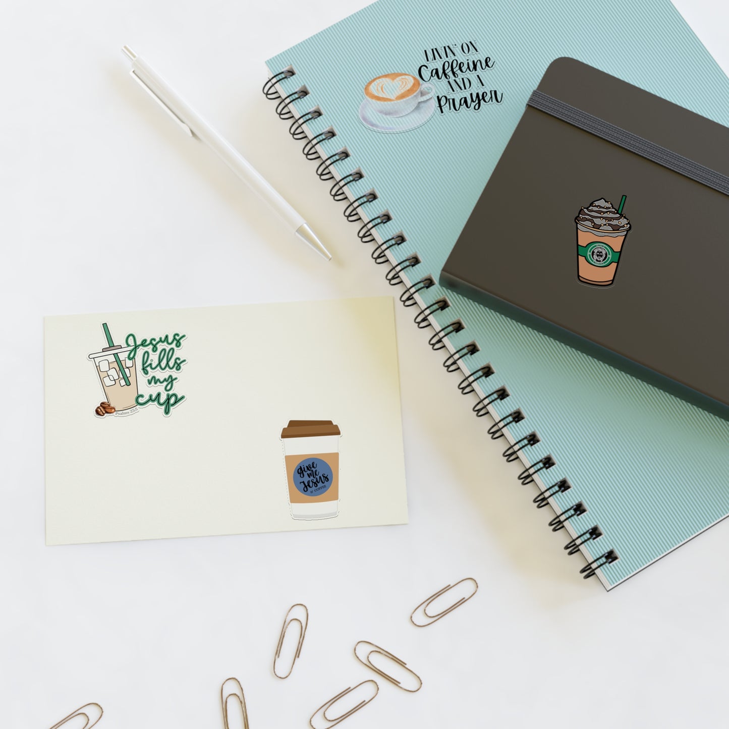 Coffee and Jesus Christian Sticker Sheets
