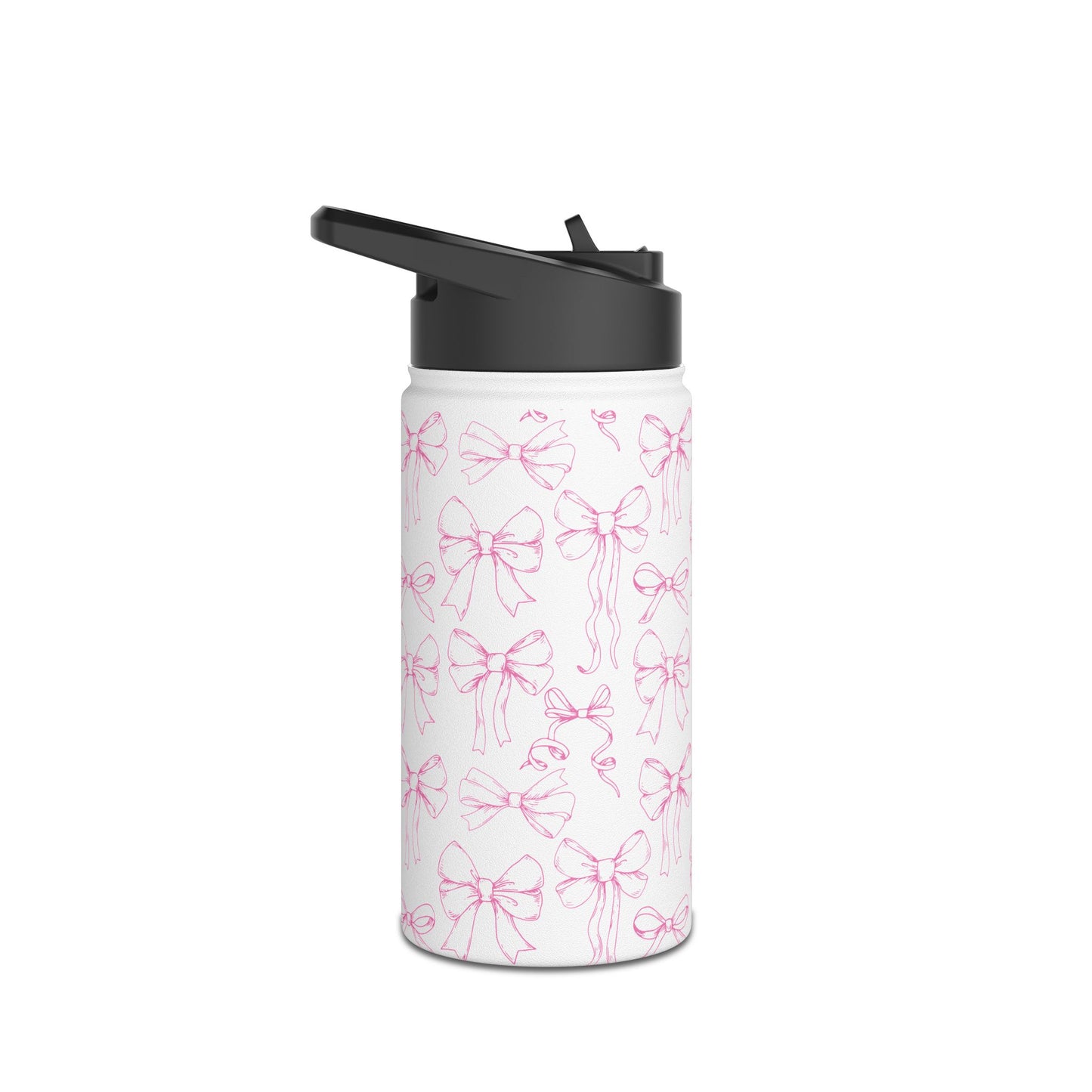 Pink Bow Pattern Stainless Insulated Water Bottle