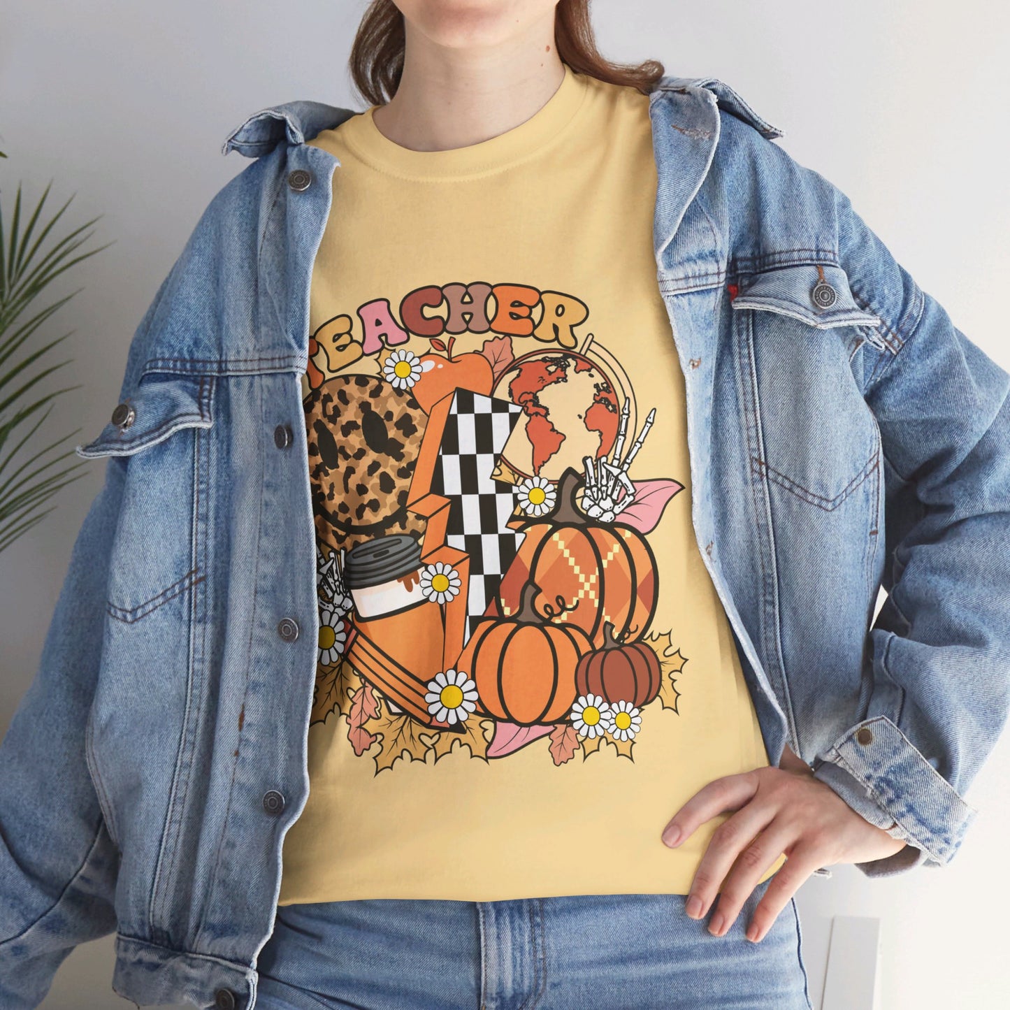 Fall Retro Teacher T-Shirt