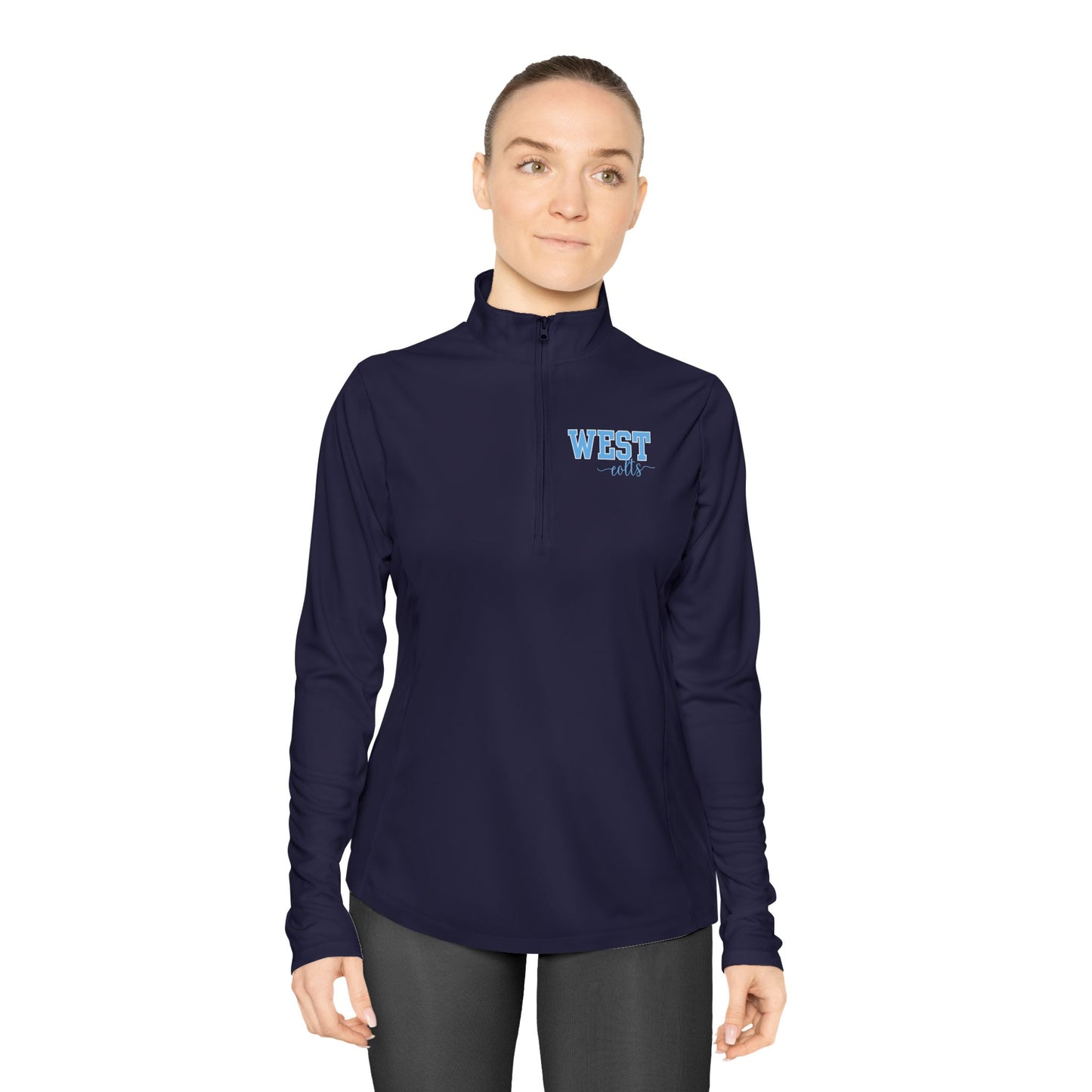 WEST JESSAMINE COLTS --- Stylish Womens Quarter-Zip Pullover for Casual Elegance, Comfortable Layering, Athletic Wear, Spring Fashion, Gift for Mom, College Apparel