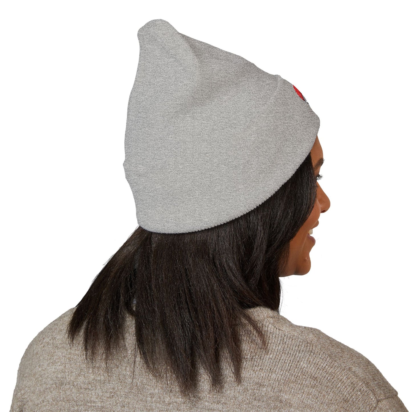 "Diet Coke" Heart Embroidered Cuffed Beanie — Classic Script Winter Hat