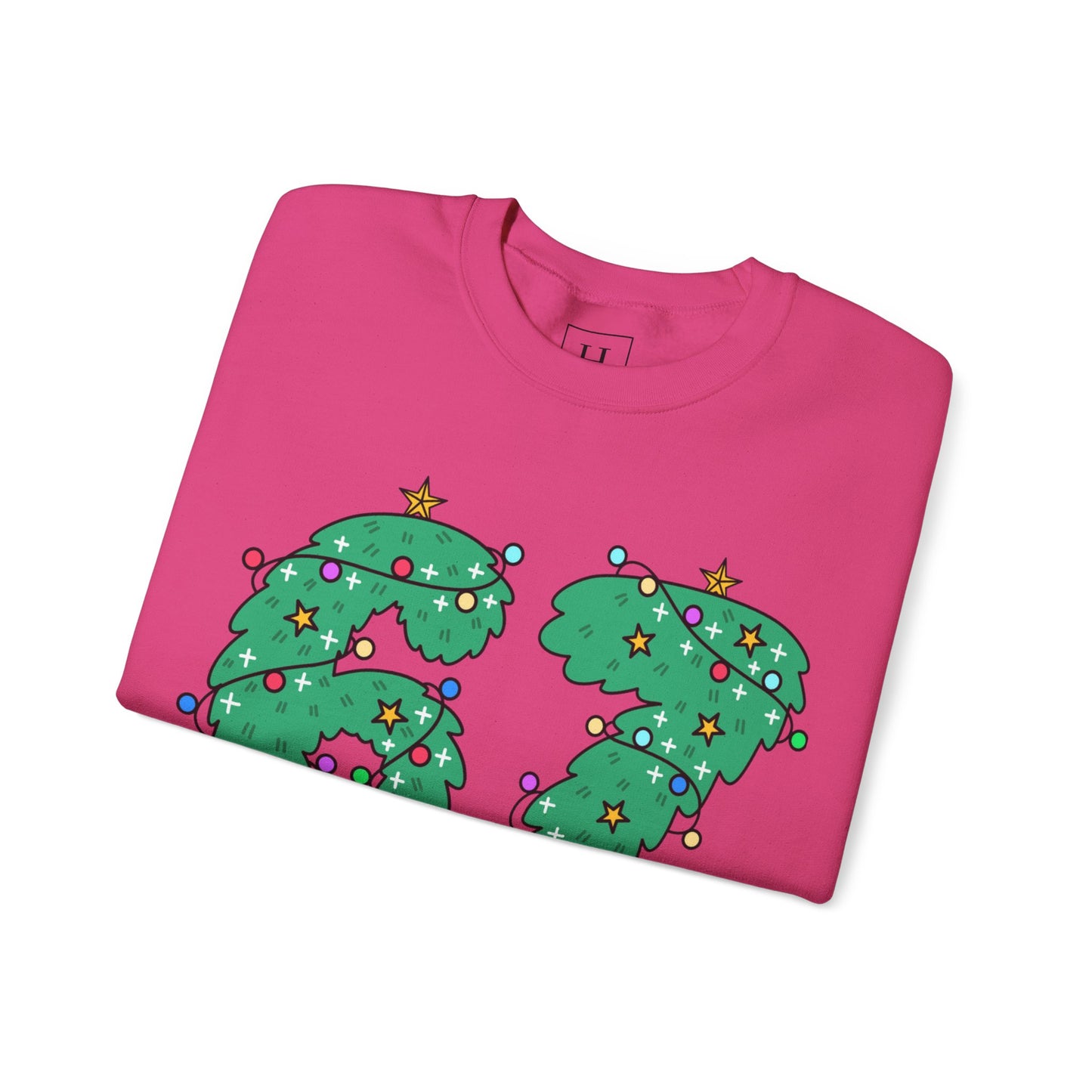 Wreath with Lights and Stars 6 7  - Christmas Sweatshirt - Unisex